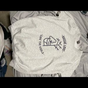 Please message me before buying - grey gildan “save the koala” sweatshirt-size:S